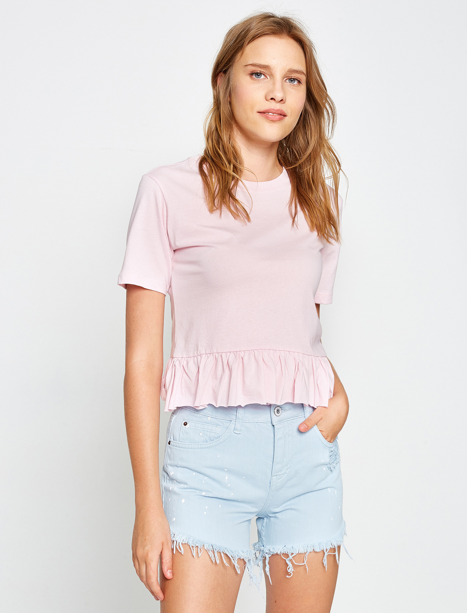

Футболка Koton 7YAL11083JK-352 XS Lila