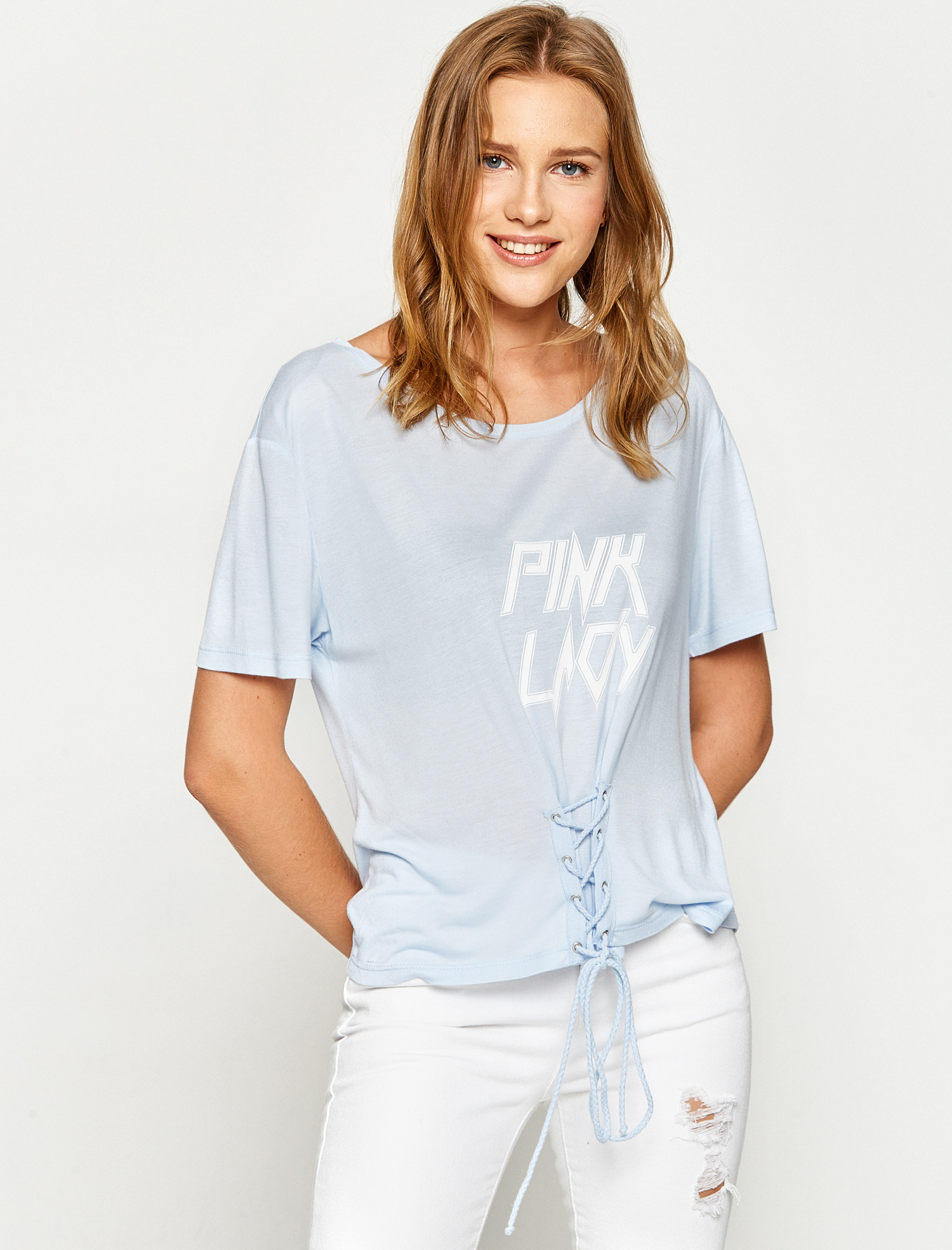 

Футболка Koton 7YAL11117JK-620  Blue, Футболка Koton 7YAL11117JK-620 S Blue