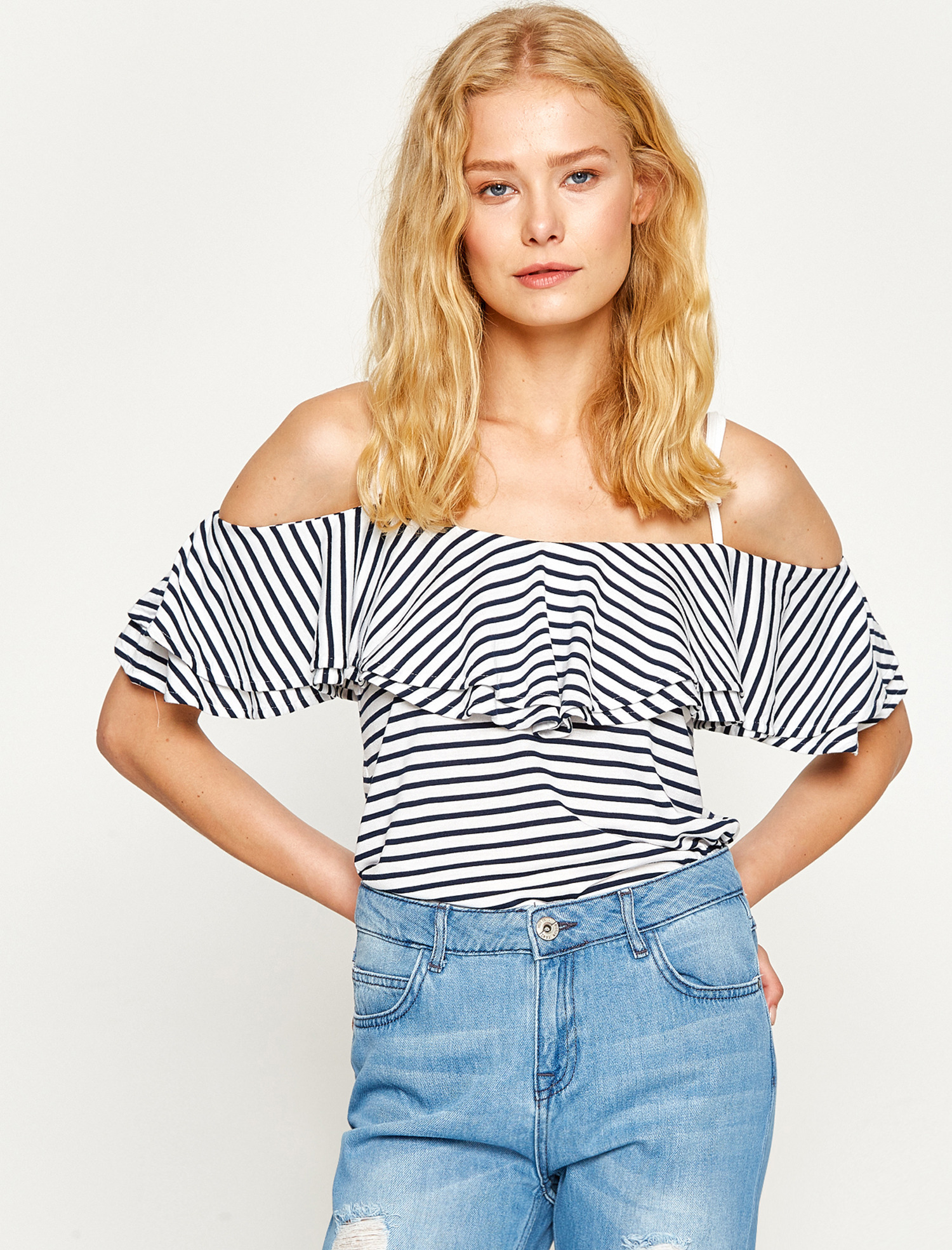 

Футболка Koton 7YAK13398GK-L98 XL Marine Stripe