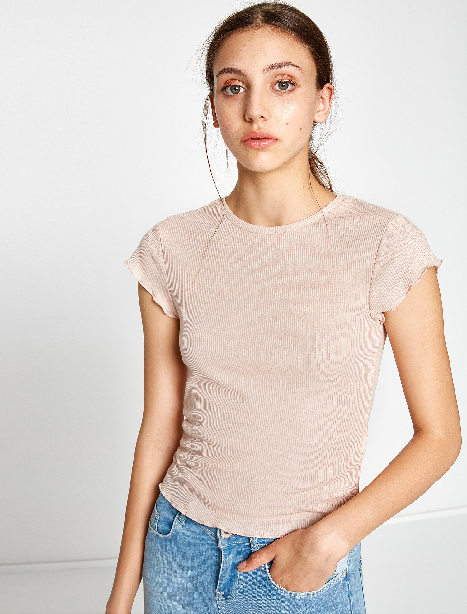 

Футболка Koton 8KAL11824OK-912 L Nude
