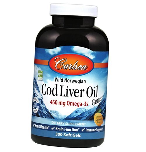 

Cod Liver Oil Gems Carlson Labs 300гелкапс Лимон (67353004)