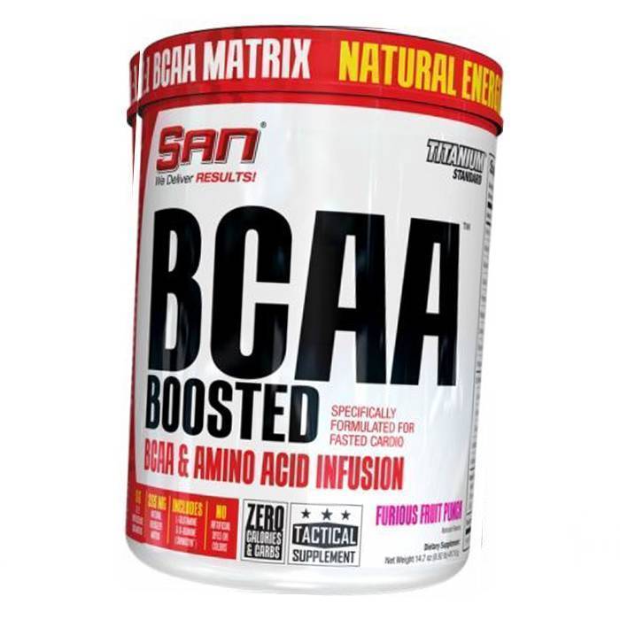 

Аминокислоты для спорта, BCAA Boosted, San 417г Фруктовый пунш (28091005)