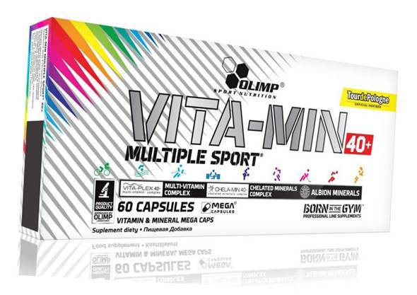 

Мультивитамины для мужчин 40+, Vita-Min Multiple Sport 40 Plus, Olimp Nutrition 60капс (36283085)