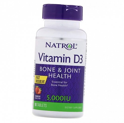 

Витамин Д3 быстрорастворимый, Vitamin D3 Fast Dissolve 5000, Natrol 90таб Клубника (36358058)