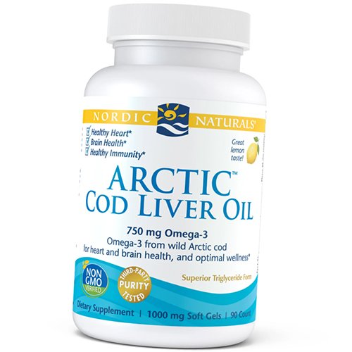 

Омега Nordic Naturals Arctic Cod Liver Oil Softgel 90гелкапс Лимон (67352040)