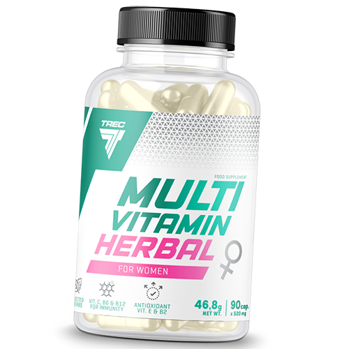 

Мультивитамины для женщин, Multivitamin Herbal For Women, Trec Nutrition 90капс (36101027)