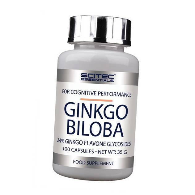 

Гинкго Билоба Экстракт, Ginkgo Biloba, Scitec Essentials 100капс (71170001)
