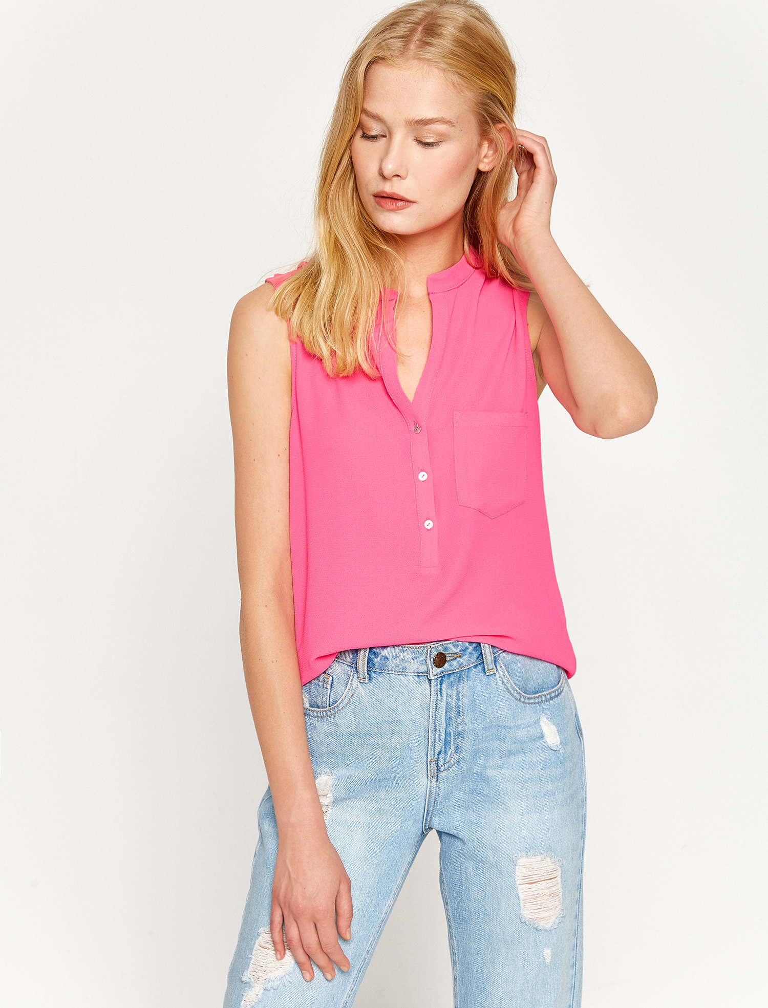 

Топ Koton 7YAK68348PW-326  Fushia, Топ Koton 7YAK68348PW-326 36 Fushia
