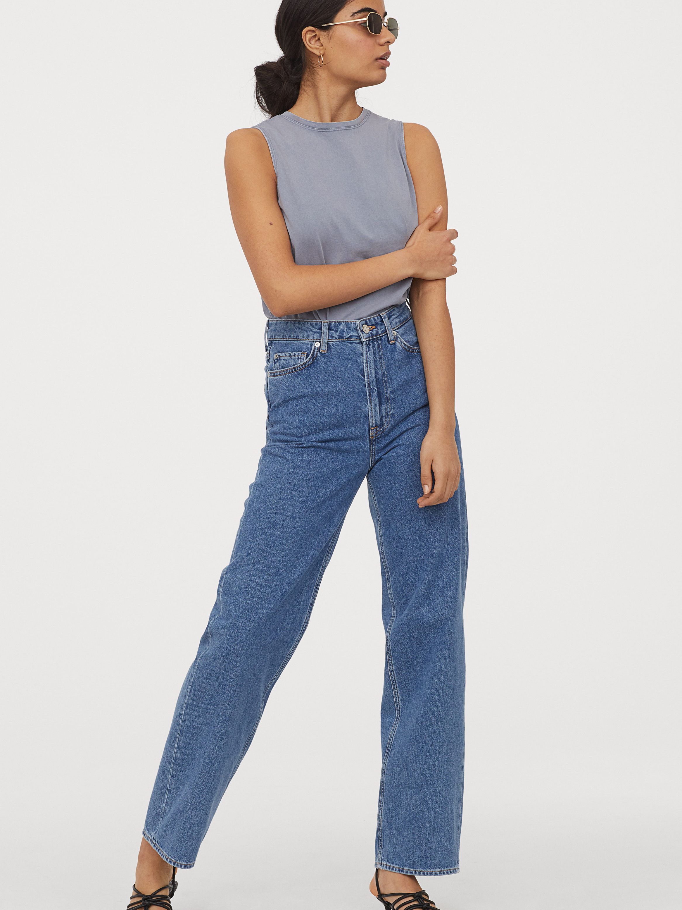 

Майка H&M 060895993 L Серая с голубым