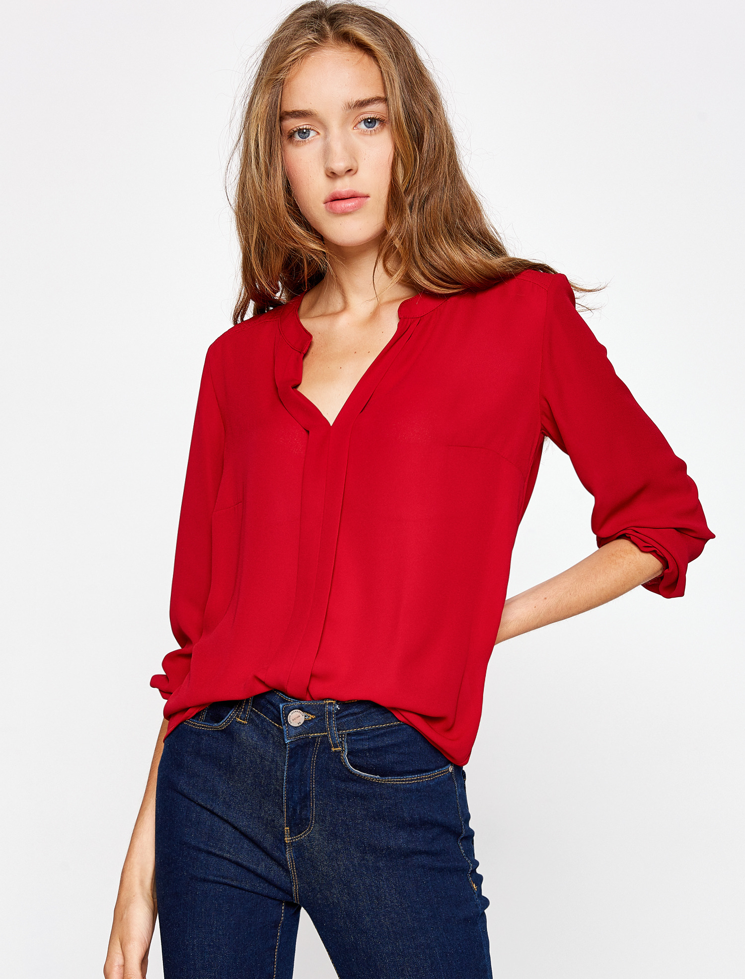

Блузка Koton 8KAK62649OW-904 34 Cherry