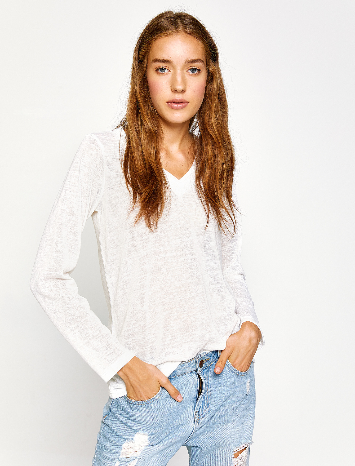 

Лонгслив Koton 8KAK12460YK-000 XL White