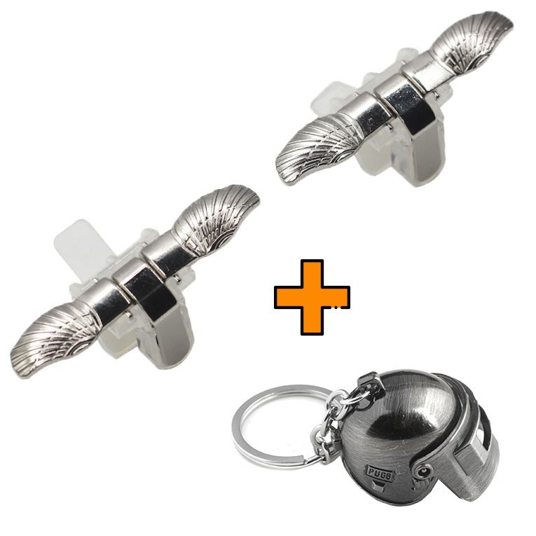 

Игровые контроллеры Marpiel TS (геймпад триггеры курки для смартфона для PUBG) + брелок шлем 3 уровня