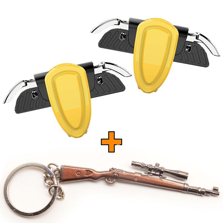 

Игровые контроллеры Marpiel X15 (геймпад триггеры курки для смартфона для PUBG) + брелок Kar98k