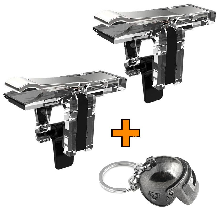 

Игровые контроллеры Marpiel T10S (геймпад триггеры курки для смартфона для PUBG) + брелок шлем 3 уровня