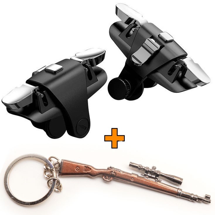 

Игровые контроллеры Marpiel C10 (геймпад триггеры курки для смартфона для PUBG) + брелок Kar98k