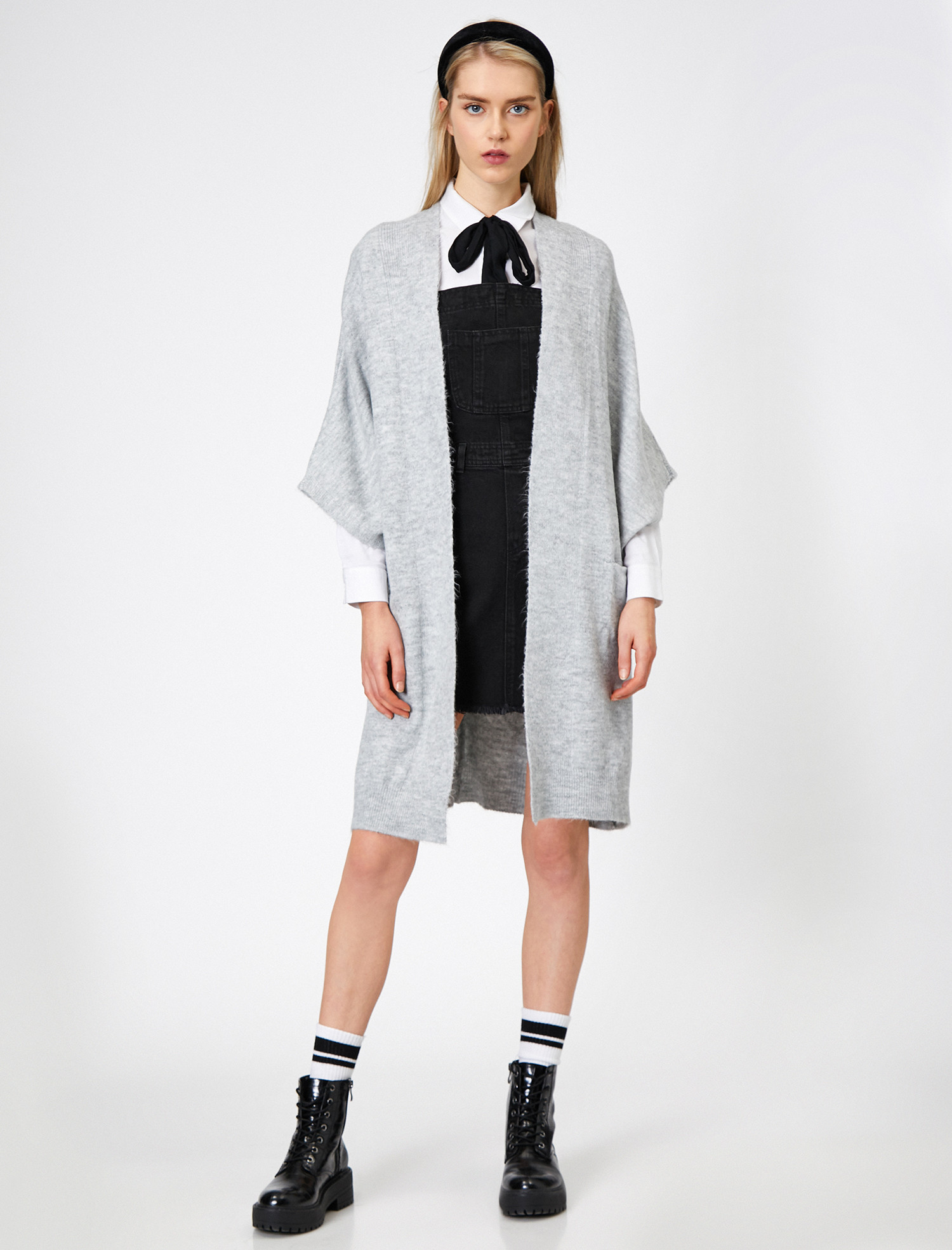 

Пончо Koton 8KAL96579JT-027 XS-S Grey