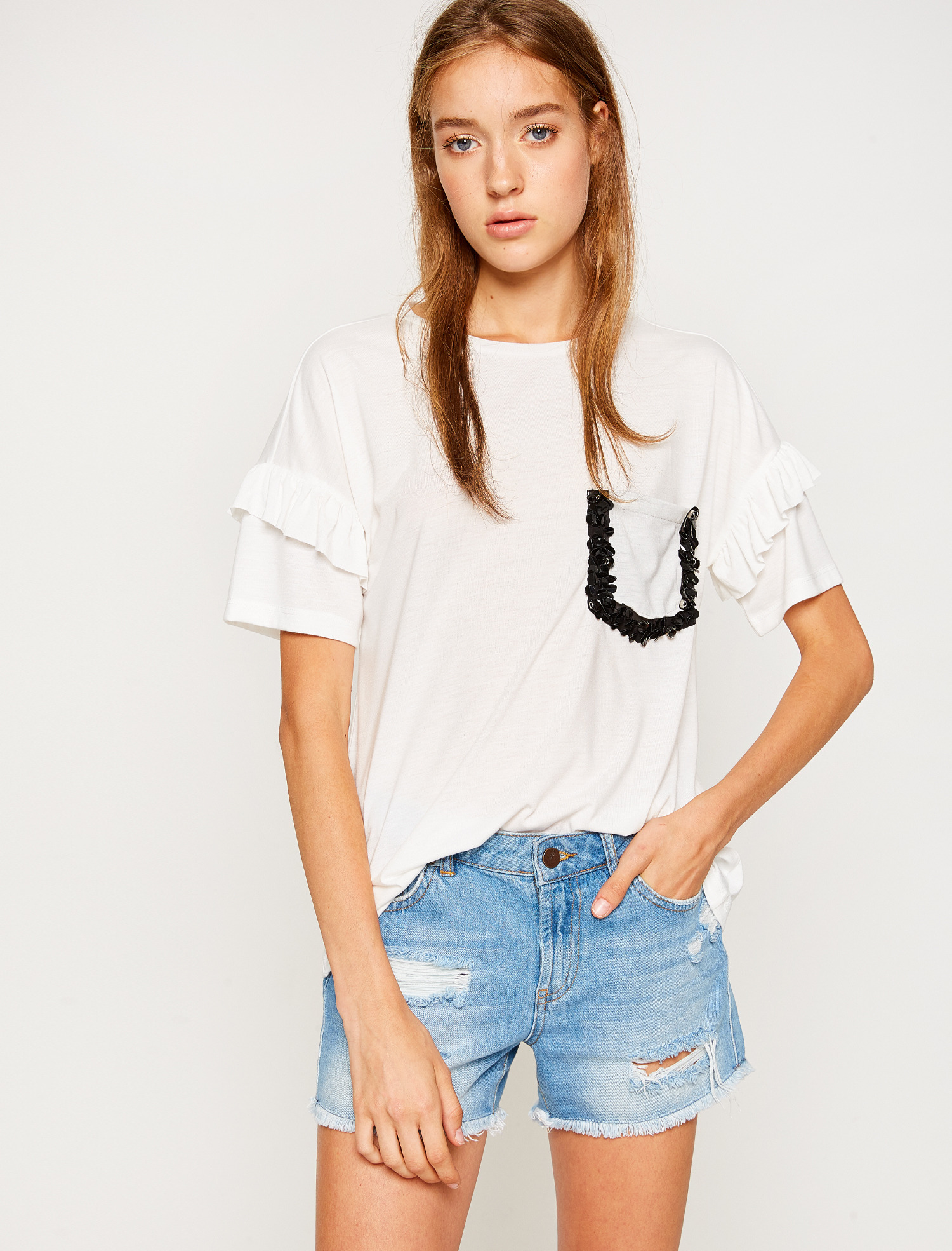 

Футболка Koton 8KAK13097EK-001 L Off White