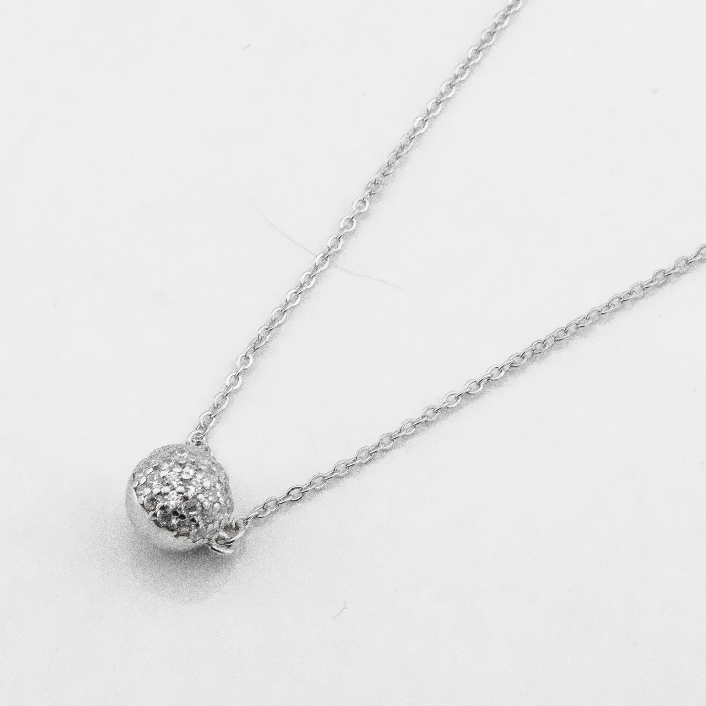 

Серебряное колье Шарик с фианитами ko14566 Диамант, 45 размер