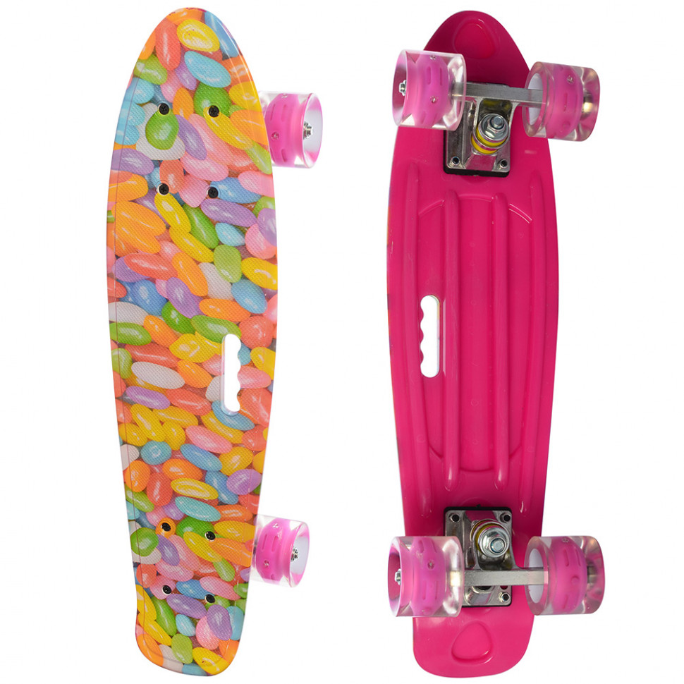 

Детский скейтборд Пенни борд Profi Penny Board Neon Pink Розовый с рисунком