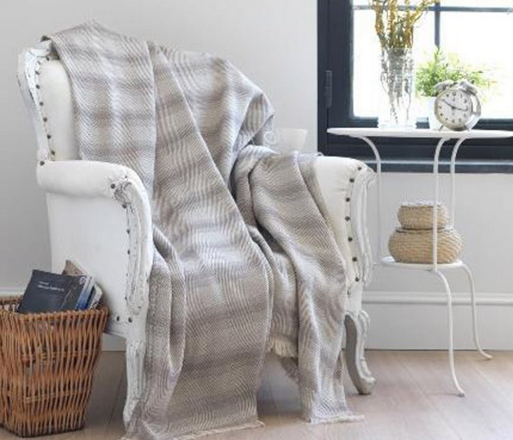 

Плед-покрывало хлопковое Eponj Home Krapon Dokuma Bej 190х220