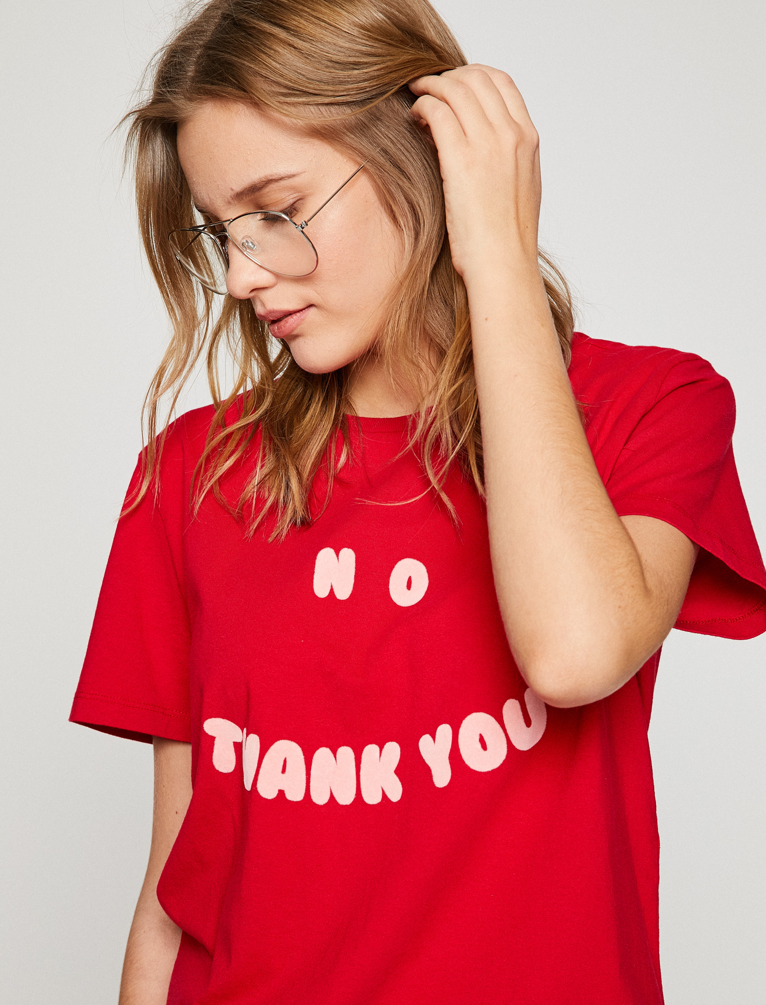 

Футболка Koton 8YAL11673OK-417 S Red
