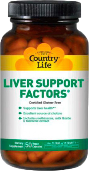 

Натуральная добавка Country Life Liver Support Factors (Поддержка печени) 100 капсул (015794016120)