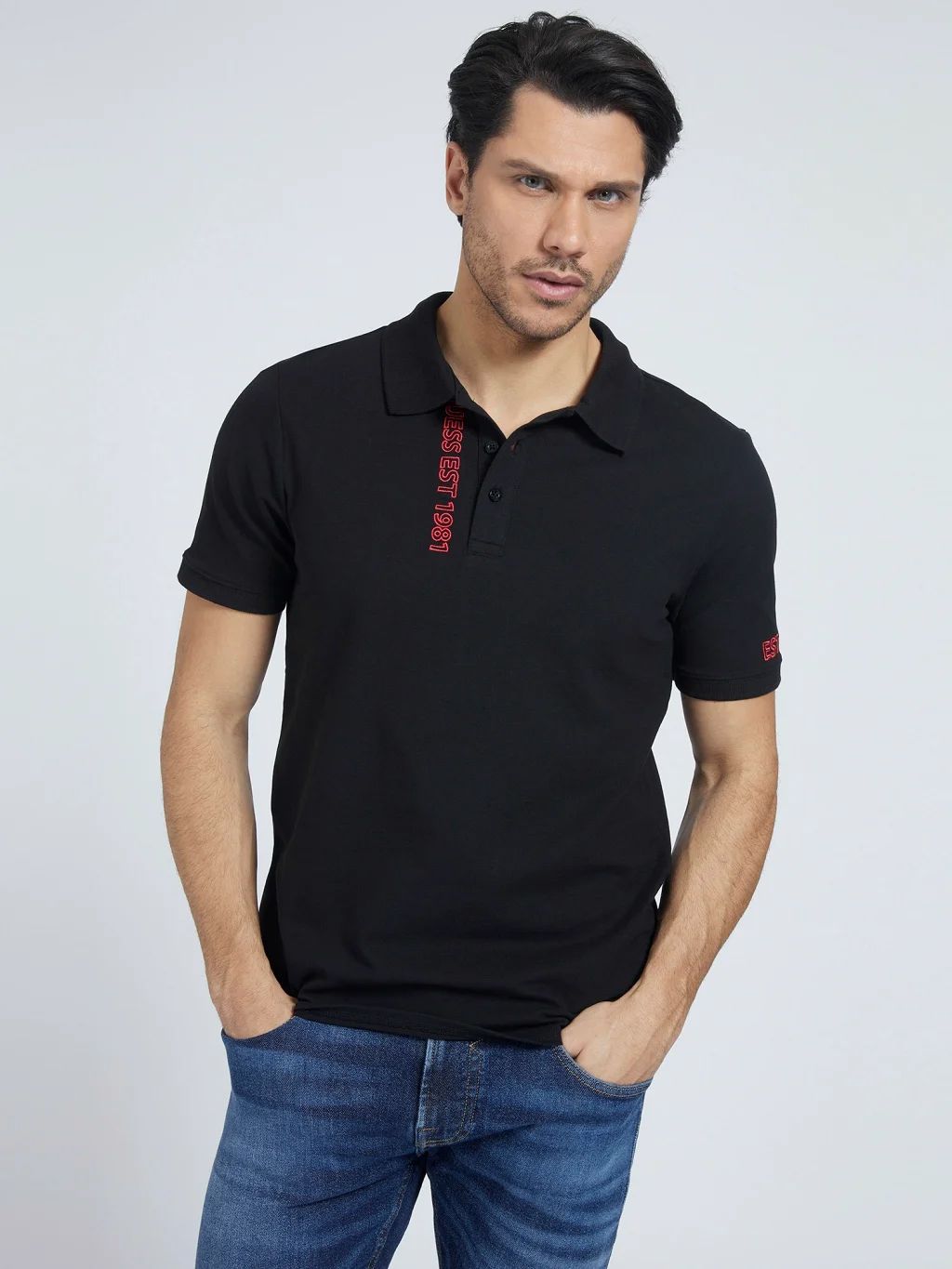 

Поло Guess M1RP54-K7O61 M Jet black A996