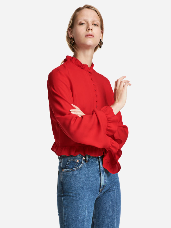 

Блузка H&M hm061100053 40 Красная