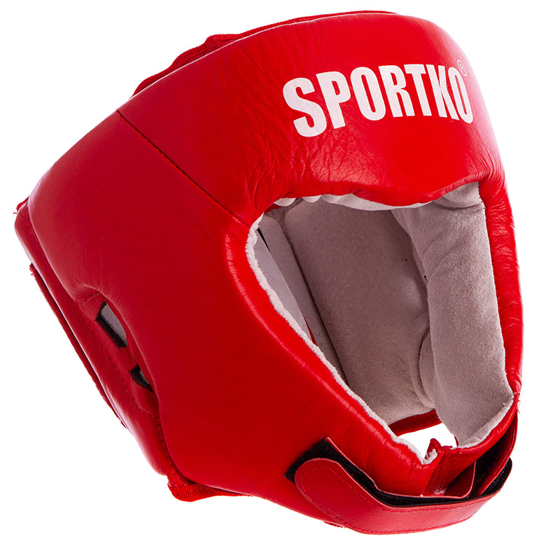 

ФБУ Шлем боксерский открытый кожаный SPORTKO UR SP-4706 ОК1 (р-р XL, красный)