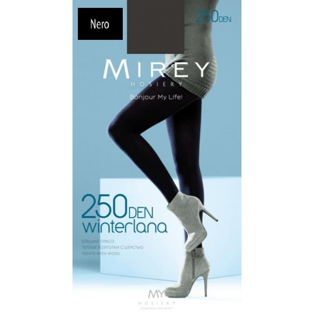 

Колготки Шерстяные Mirey Winterlana 250 den  Nero Чёрные, Колготки Шерстяные Mirey Winterlana 250 den 2 Nero Чёрные