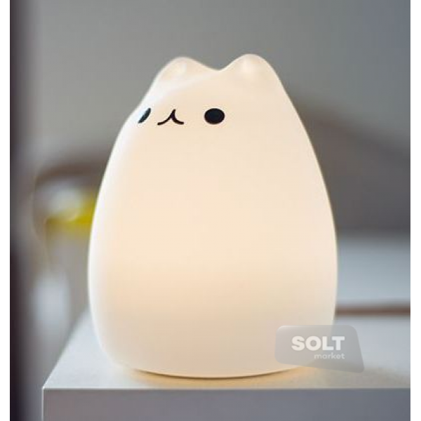 

Ночник-игрушка силиконовый Котик Cat Unit SoftTouch LED Sleep Lamp
