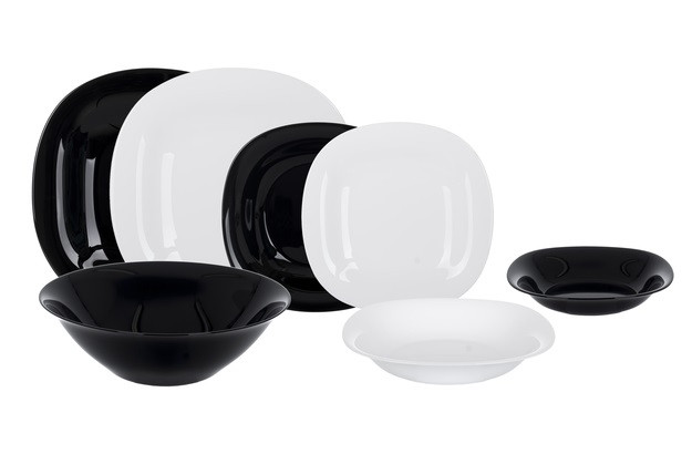 

Сервиз 19 предметов Luminarc Authentic Black White N1491