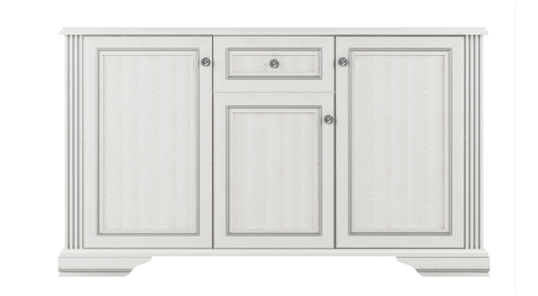 

Комод Gerbor Вайт 3D1S 161×93×44,5 ясен сніжний/сосна срібна