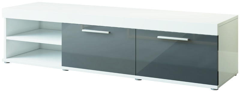 

Тумба ТВ LasCavo Сільвер-1 140×36×40 німфея альба/сірий глянець