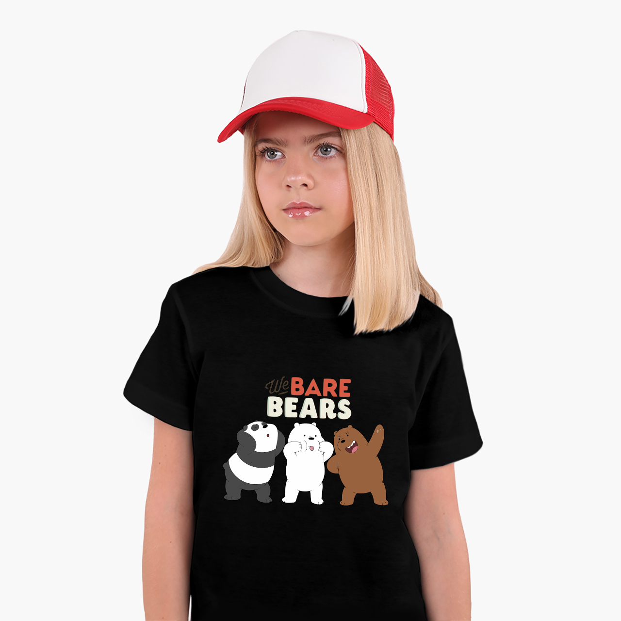 

Детская футболка Три медведя (We Bare Bears) (25186-2667-7) 88-104 см Хлопок Черный
