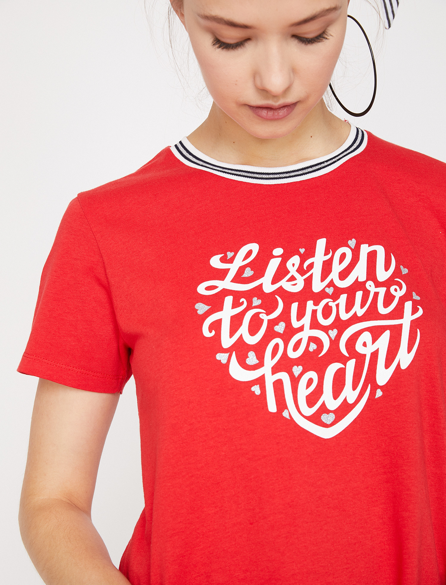 

Футболка Koton 9KAL11557JK-413  Red, Футболка Koton 9KAL11557JK-413 XS Red