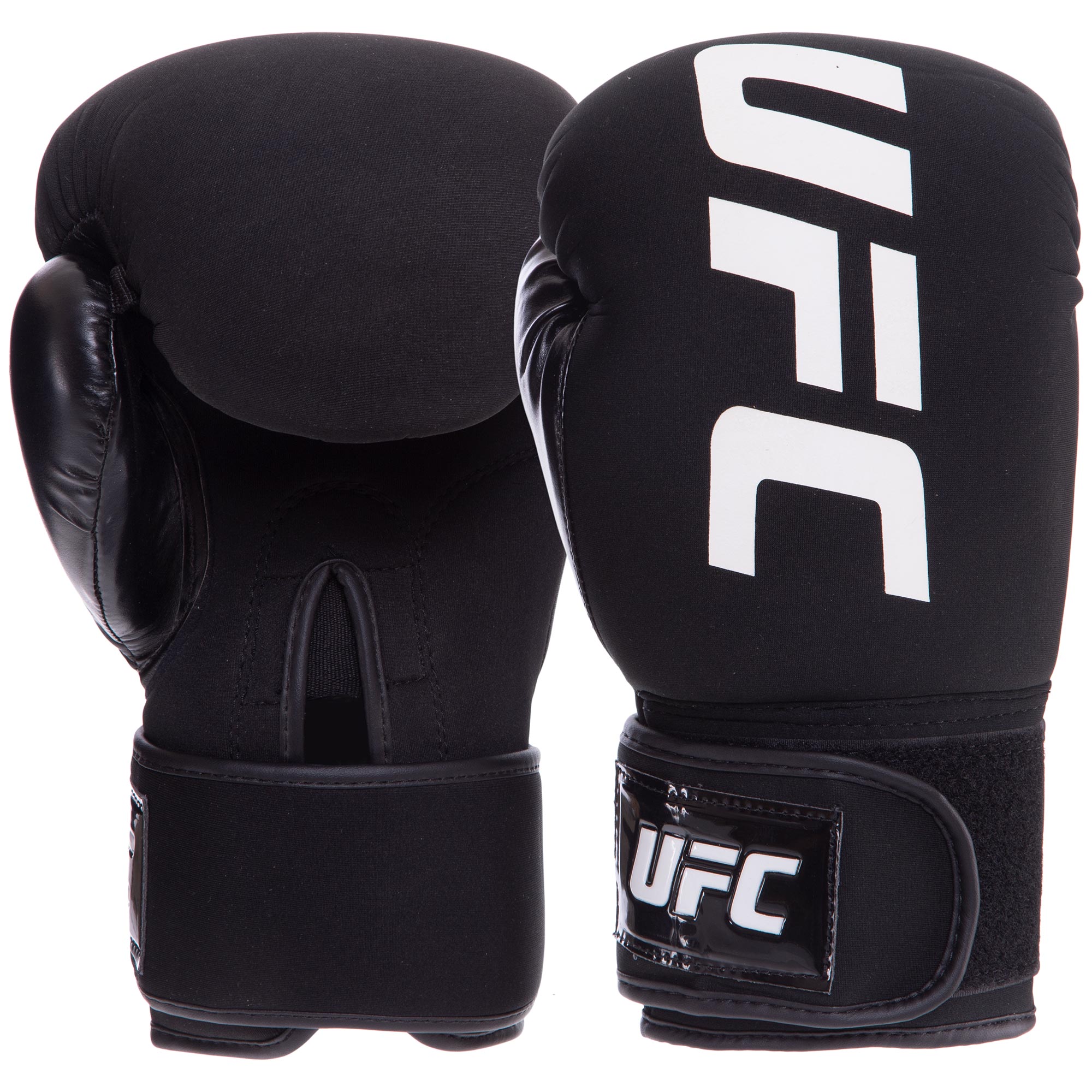 

Перчатки боксерские неопреновые на липучке UFC PRO Washable чёрный, Размер L