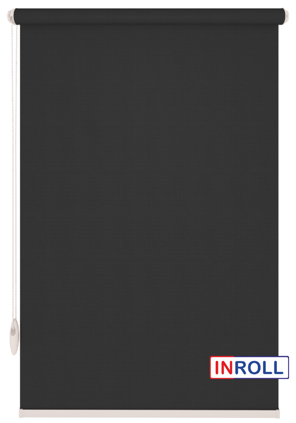 

Ролета тканевая INROLL Есо-Mini 100х185 см BO Berlin Черный 305 Silver