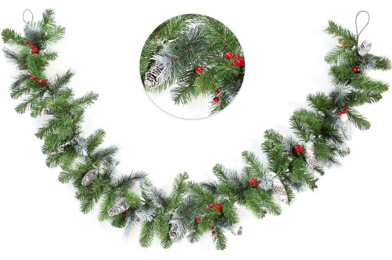 

Декоративная искусственная еловая гирлянда 130 веток, 182см Bona (Р01632315393)