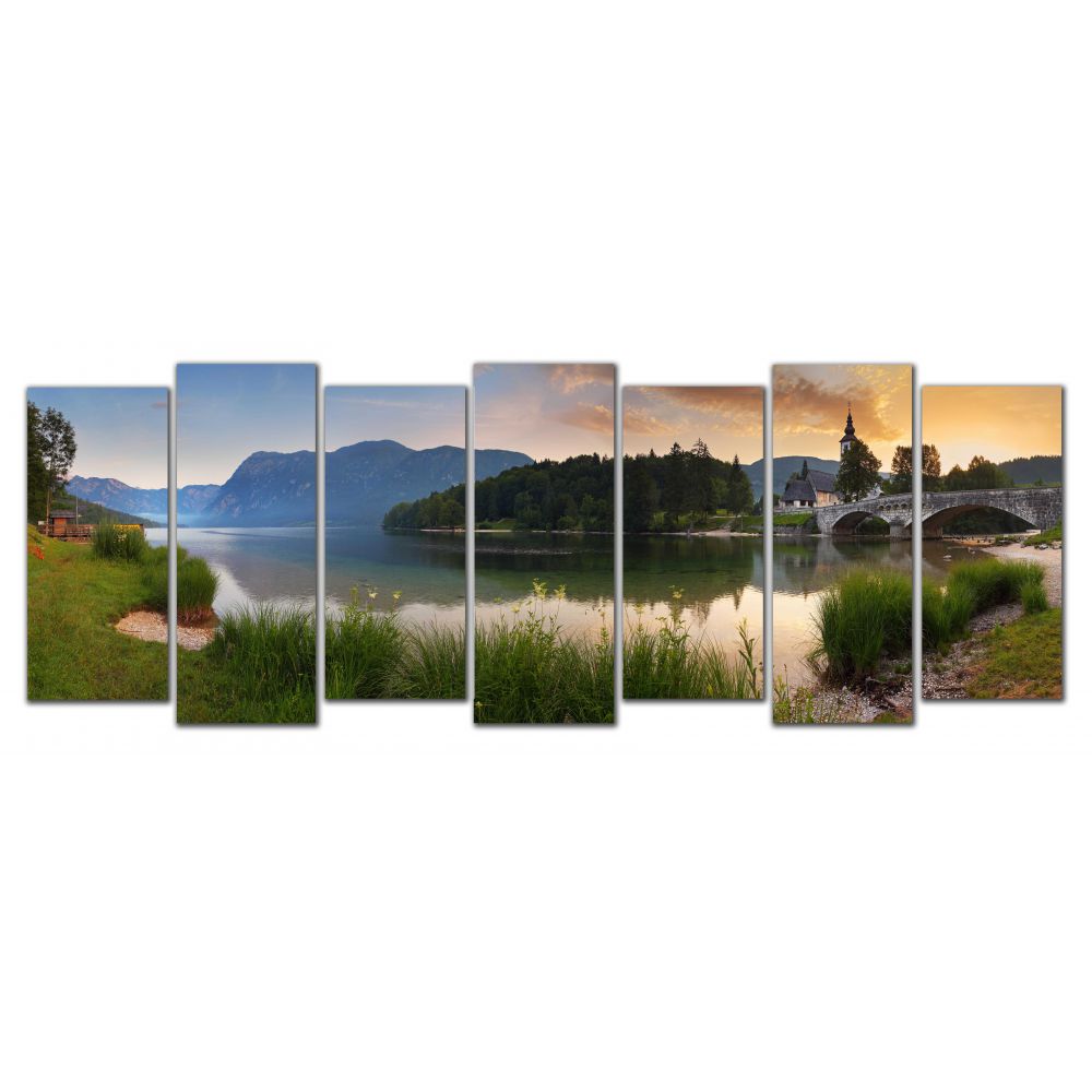 

Модульная картина на стену IdeaClock Чудный пейзаж, 210х78 см