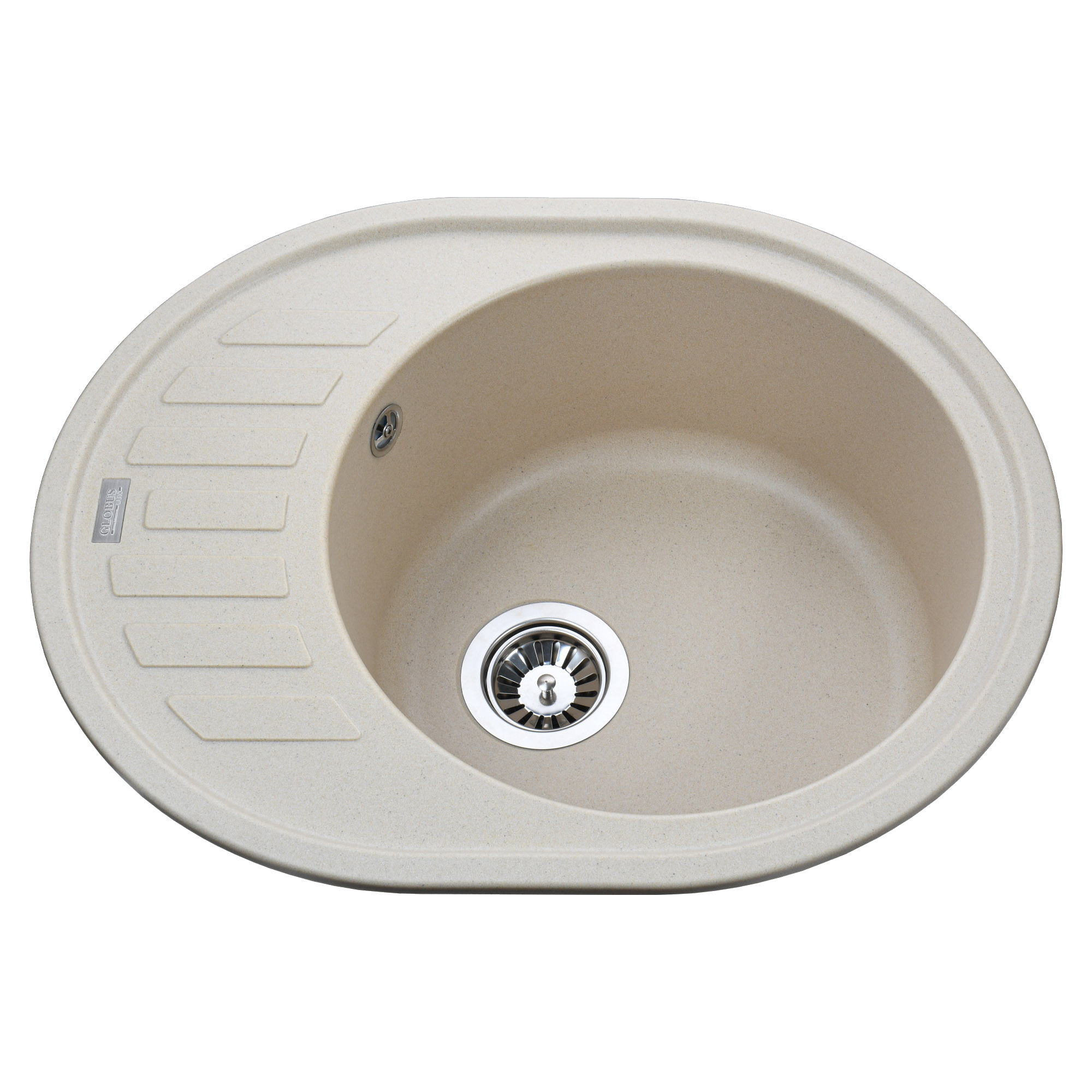 

Гранітна мийка Globus Lux ARNO слонова кiстка 620х500