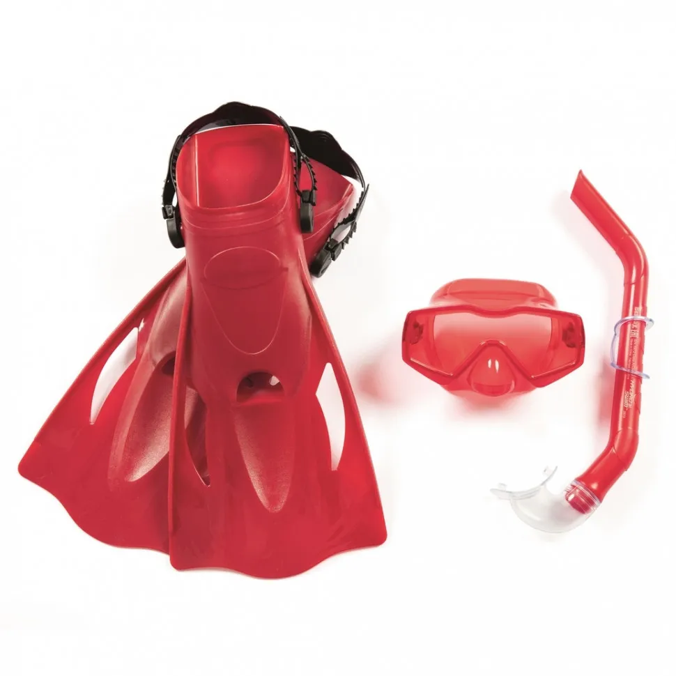 

Набор для плавания маска , трубка , ласты , размер 41-46 Bestway 25031(Red)