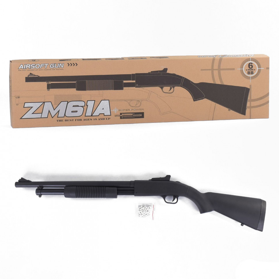 

Винтовка дробовик игрушечный металлический с помпой ZM 61A