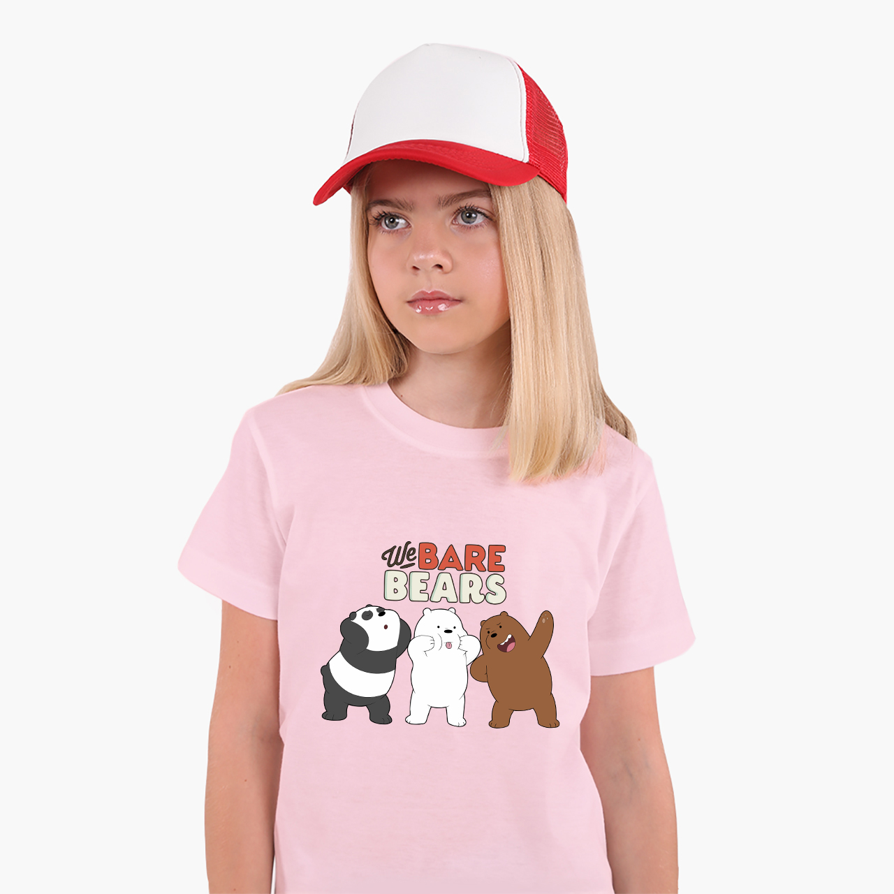 

Детская футболка Вся правда о медведях (We Bare Bears) (25186-2667) 134-140 см Хлопок Розовый