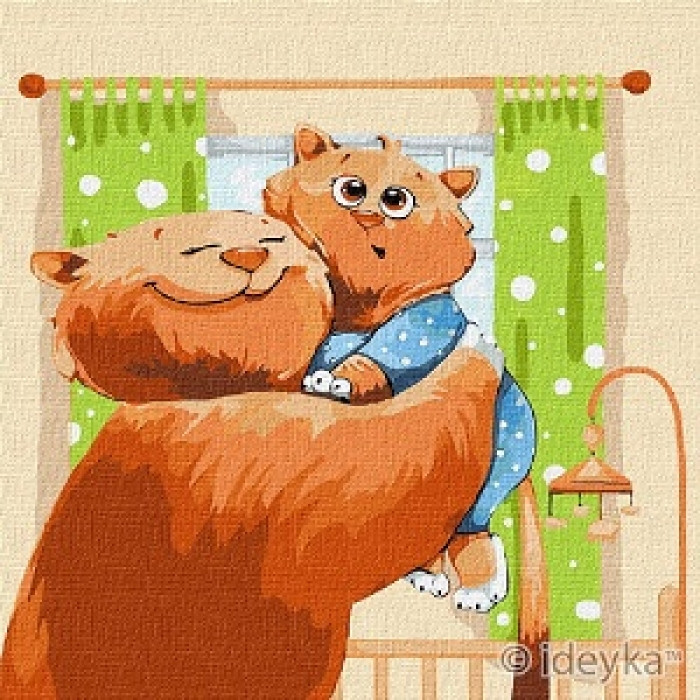 

Картина по номерам Мамины объятия © София Никулина Идейка 40*40 КНО2364