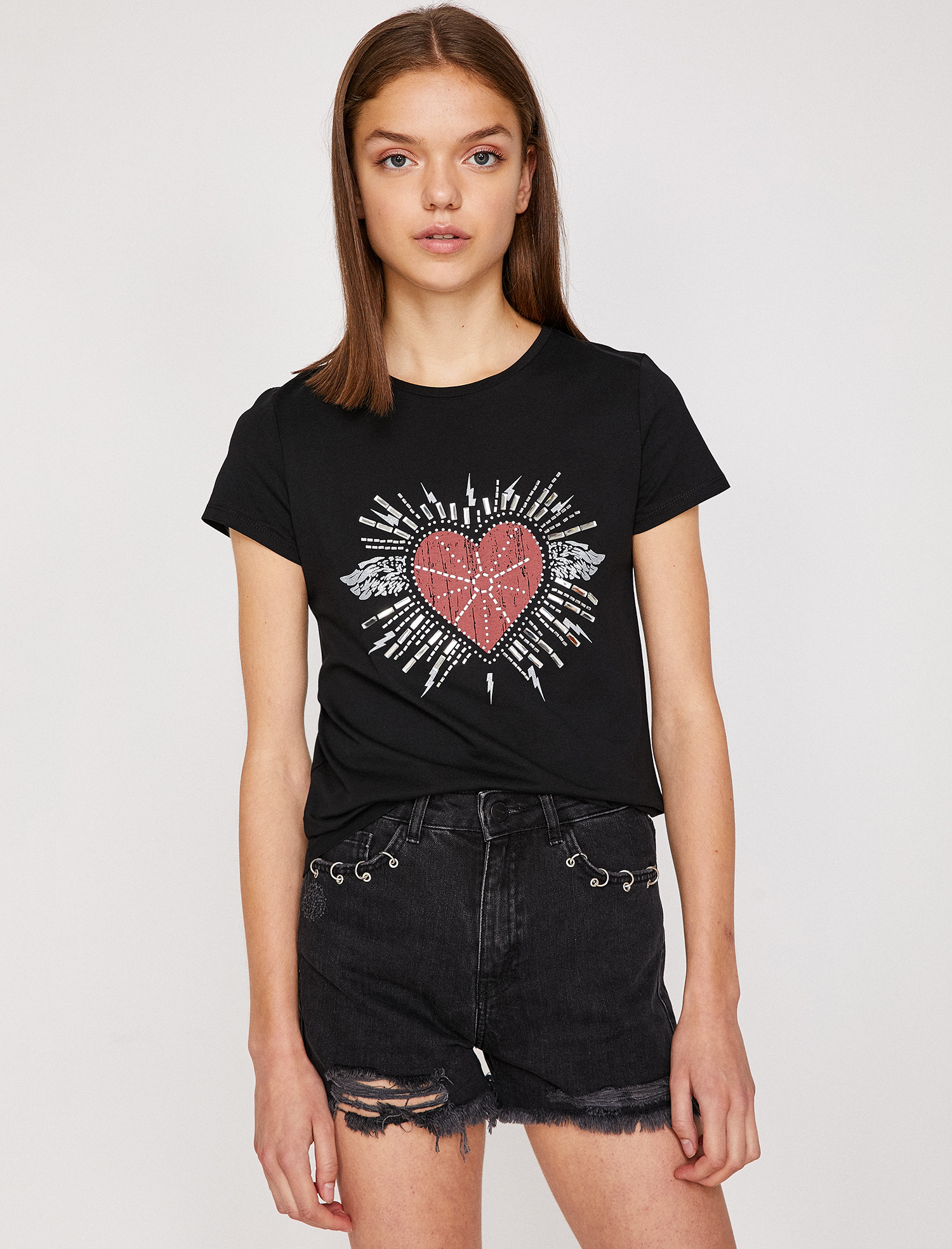 

Футболка Koton 8YAL11001JK-999 S Black