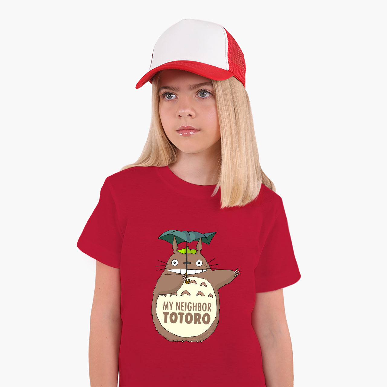 

Детская футболка Мой сосед Тоторо (My Neighbor Totoro) (25186-2656) 134-140 см Хлопок Красный