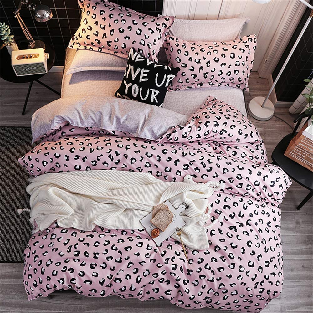 

Комплект постельного белья Pink leopard (двуспальный-евро) Berni Home Розовый