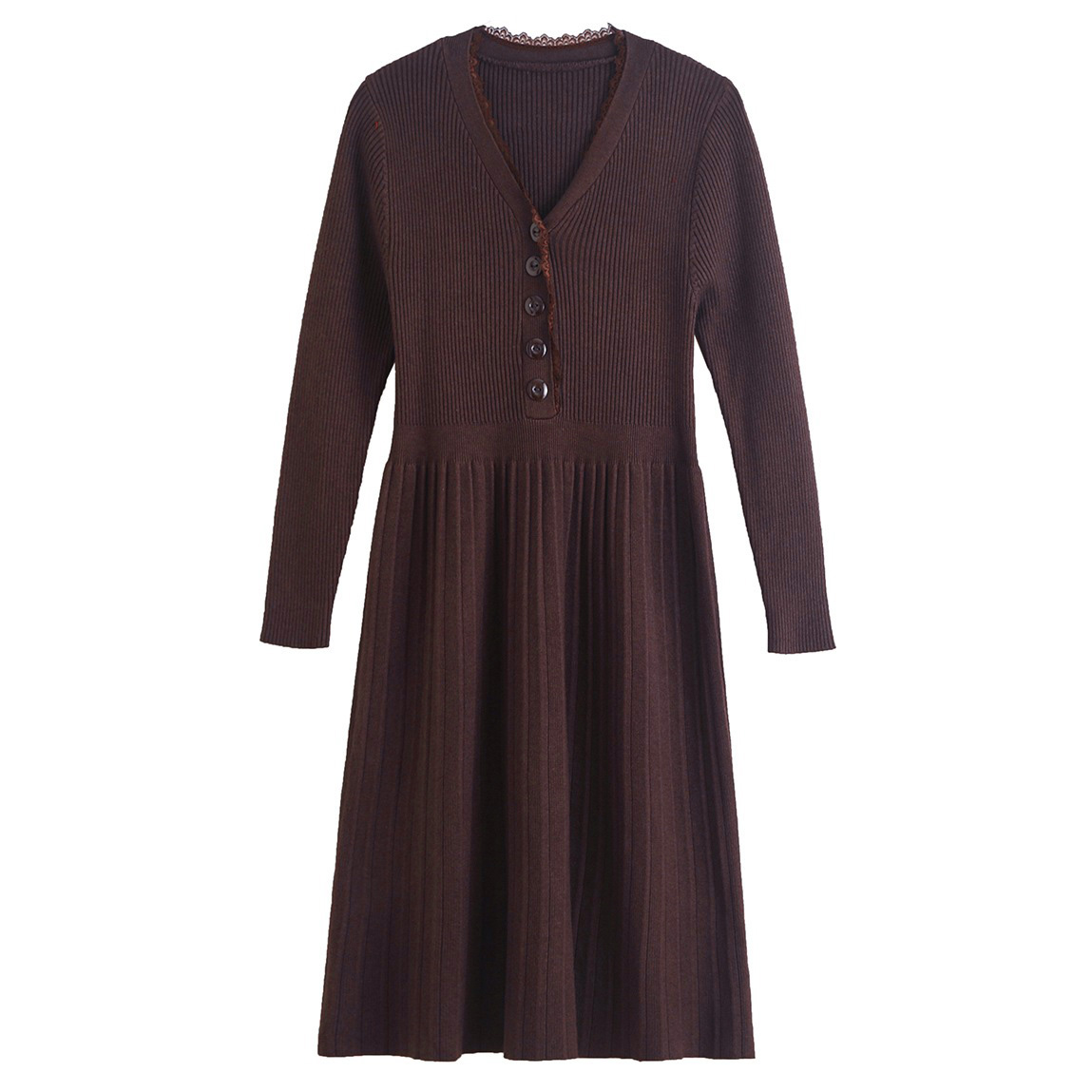 

Платье женское из трикотажной ткани Brown Berni Fashion (S) Коричневый