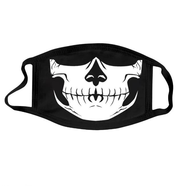 

Модная светящаяся маска с принтом черепа для Хэллоуина MASKS Черный №2